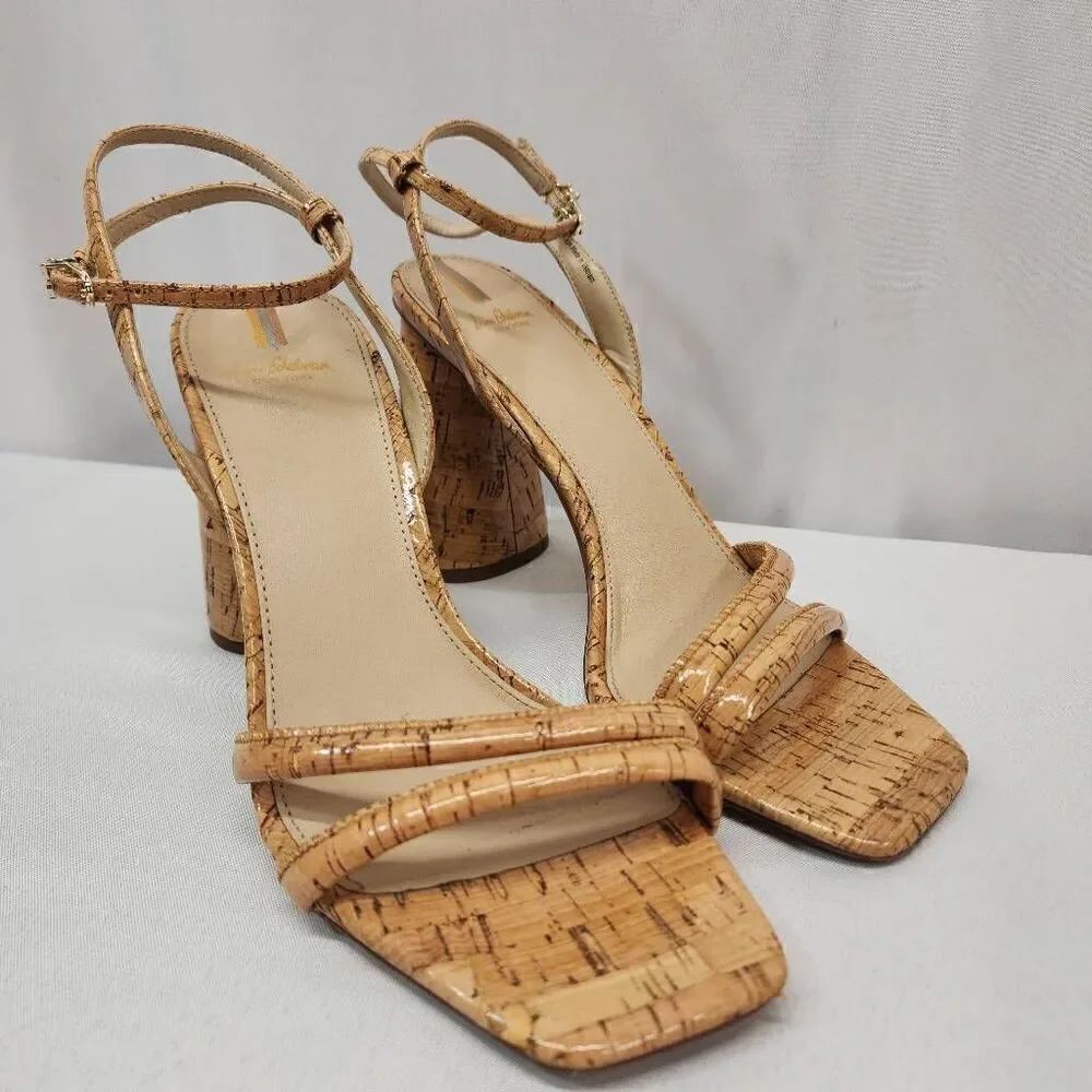 Sam Edelman Size 10 Women's Kia Block Heel Sandal Color Natural Cork